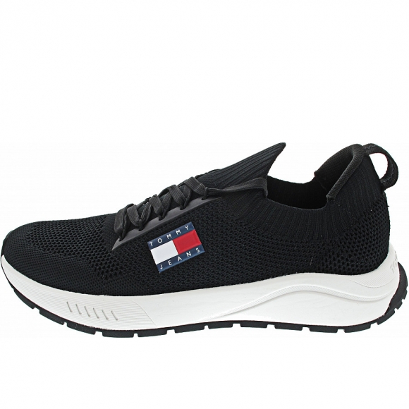 Tommy Jeans TJM Runner Knitted Sneaker low in black