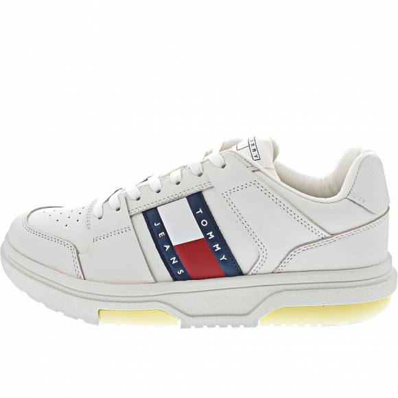 Tommy Jeans Brooklyn Leather Ess Sneaker low in ecru