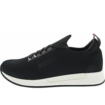 Tommy Jeans Elevated Runner Knitted Slipper in black Tommy Jeans Elevated Runner Knitted Slipper in black