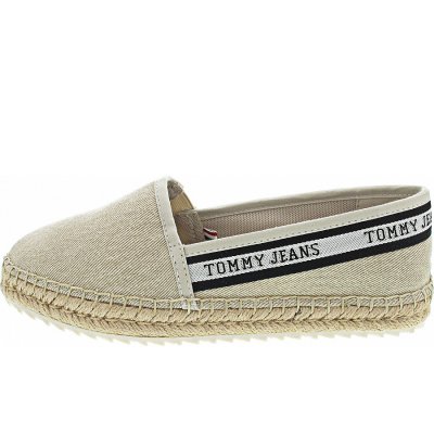 Tommy Jeans Flatform Webbing Espadril Slipper in bleached stone Tommy Jeans Flatform Webbing Espadril Slipper in bleached stone