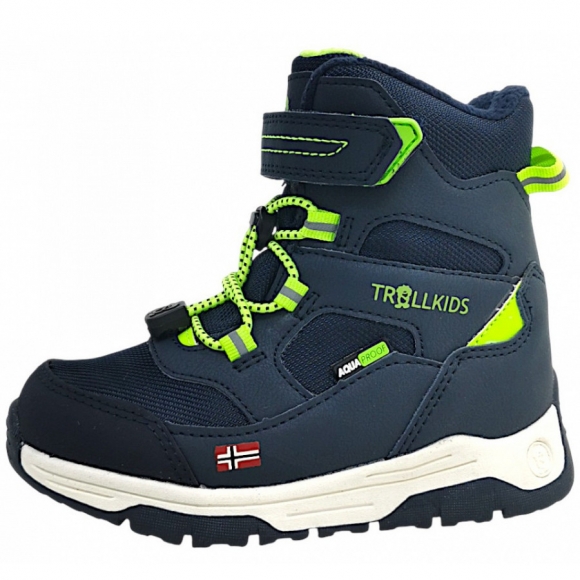 Trollkids Lofoten Winterstiefel in navy/viper green