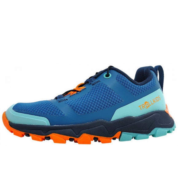 Trollkids Sandefjord Hiker XT sportlicher Schnürer in dusky turquoise
