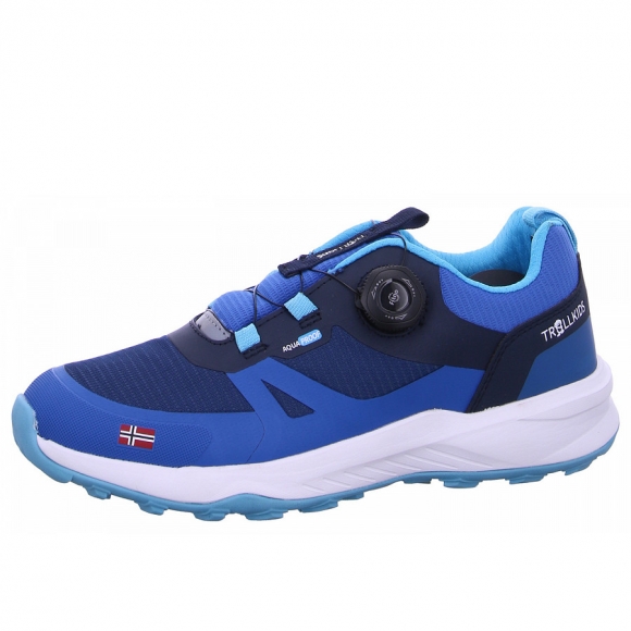 Trollkids Trollfjord Hiker Low Sneaker in alpine blue