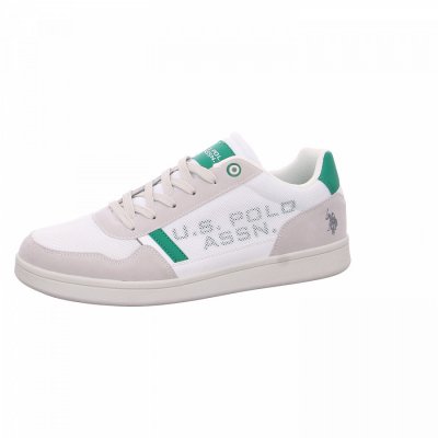 US Polo Sneaker in WHI white green US Polo Sneaker in WHI white green