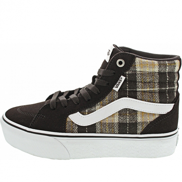 Vans WM Filmore Hi Platform Sneaker high in Plaid Mix brown-white