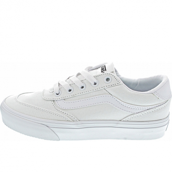 Vans Brooklyn LS Sneaker in white-white