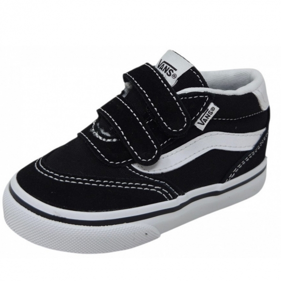 Vans Brooklyn Mid Sneaker in black white