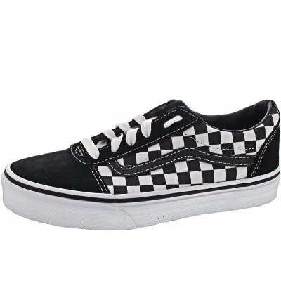 Vans YT Ward Sneaker in checkered black-true whit
