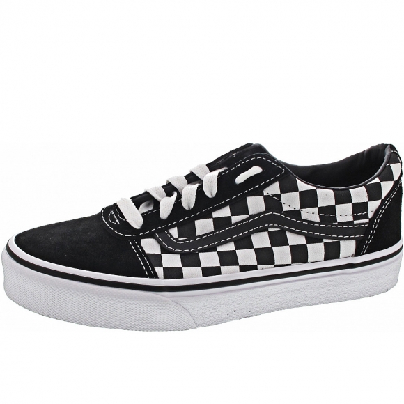 Vans YT Ward Sneaker in checkered black-true whit