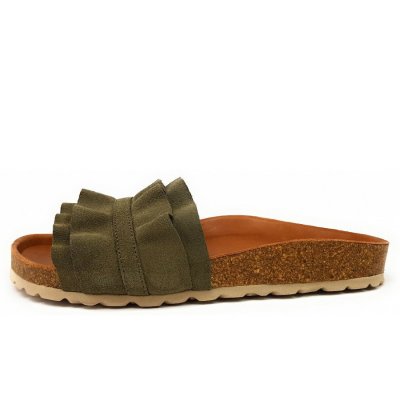 Verbenas Rocia Roda Pantolette in kaki Verbenas Rocia Roda Pantolette in kaki