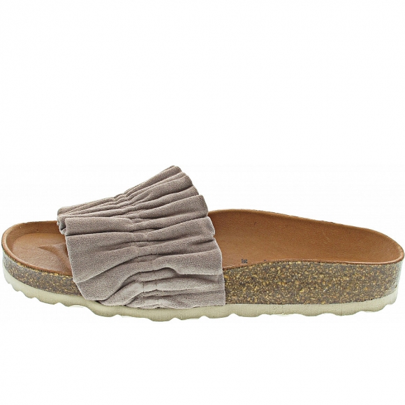Verbenas Risha Velour Pantolette in piedra