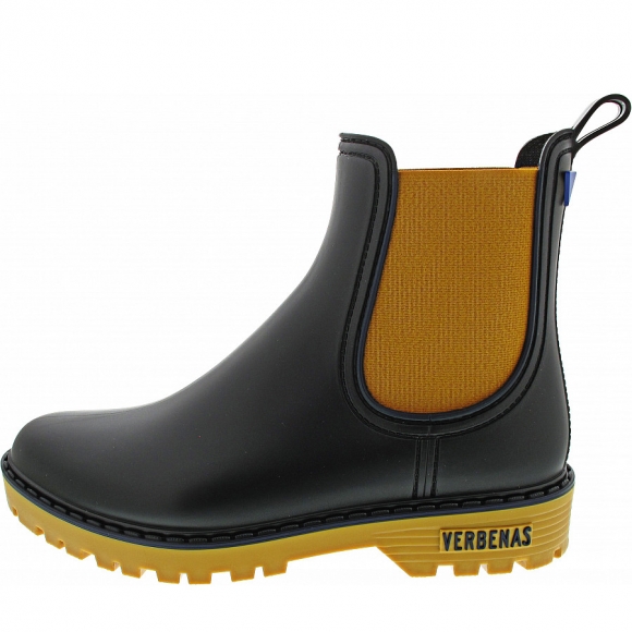 Verbenas Gummistiefel in negro-ocre