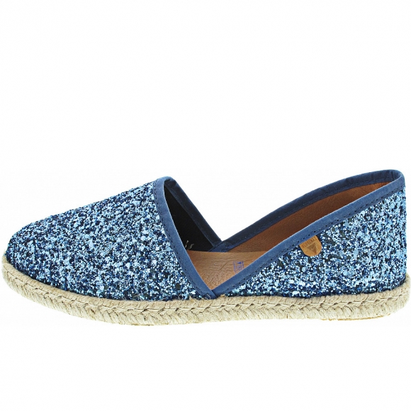 Verbenas Carmen Glitter Slipper in aqua
