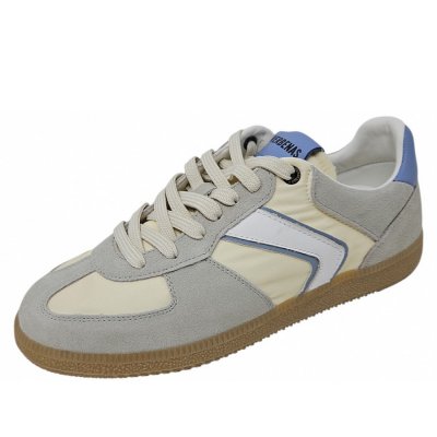 Verbenas Sora Borneo Sneaker in limon avorio blue