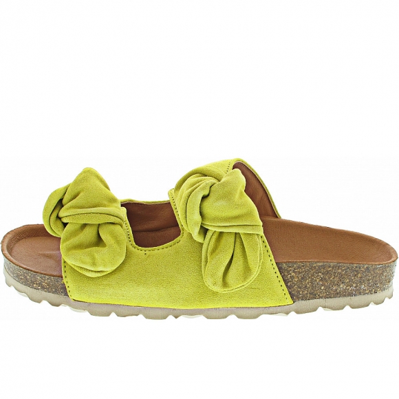 Verbenas Rain Velour Pantolette in citrone