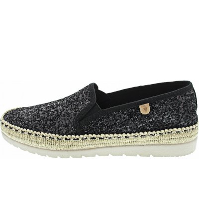 Verbenas Nuria Glitter Slipper in negro