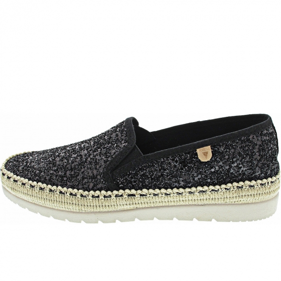 Verbenas Nuria Glitter Slipper in negro