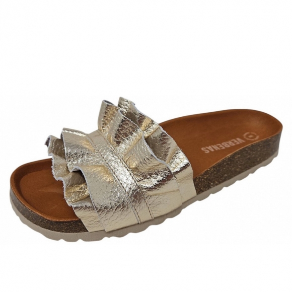 Verbenas Rocio Pantolette in metallic oro