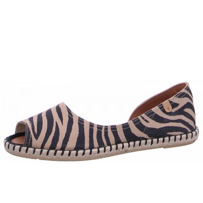 Verbenas Cruz Slipper in camel zebra Verbenas Cruz Slipper in camel zebra