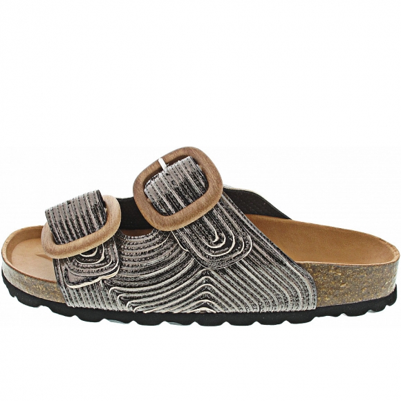 Verbenas Ruth Lato Metal Pantolette in plomo