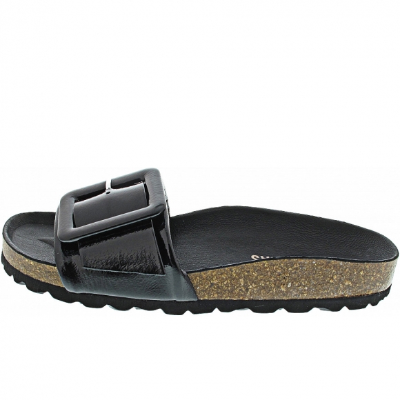 Verbenas Reiko Lak Pantolette in negro