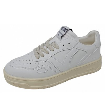 Victoria Seul-Efecto-Piel Sneaker in blanco