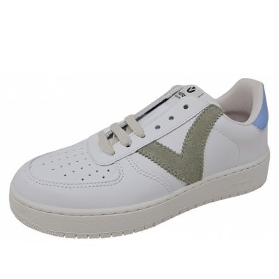 Victoria Madrid Efecto Piel Sneaker in white jade