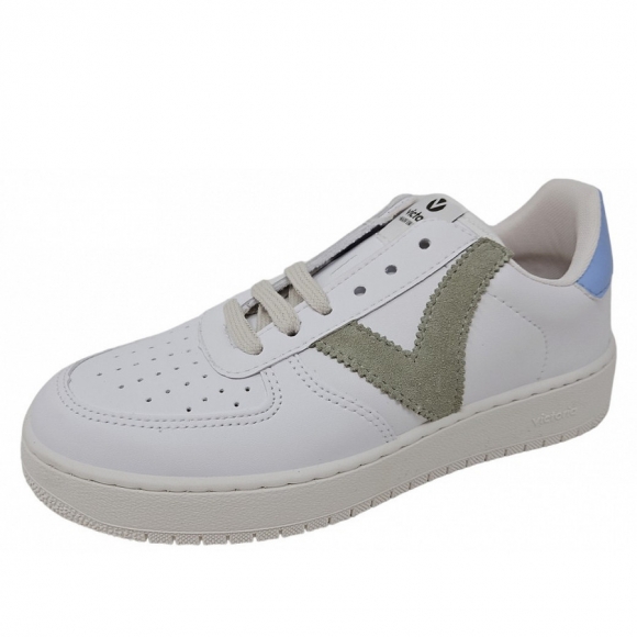 Victoria Madrid Efecto Piel Sneaker in white jade