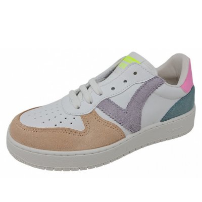 Victoria Madrid Serroje Sneaker in white rosa multicoplore