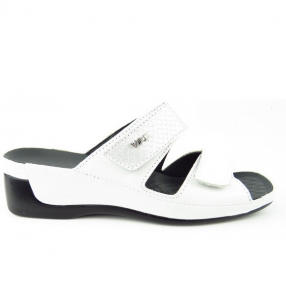 Vital Tina Perl Pantolette in weiss silber