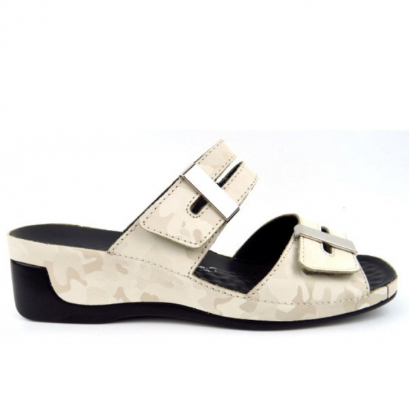Vital Tina Camo creme Pantolette in Camo creme