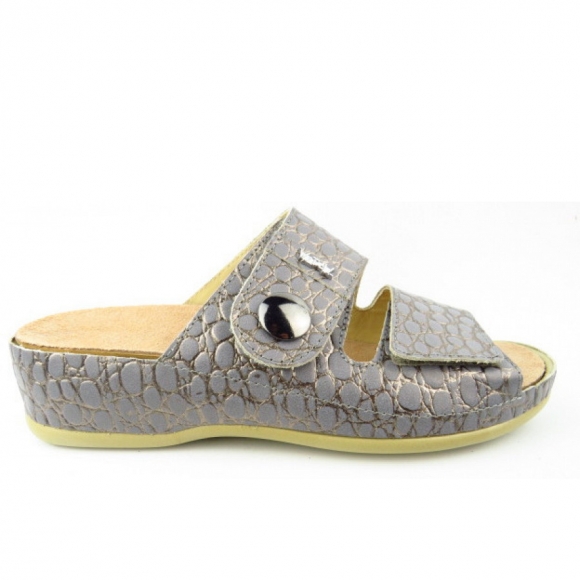 Vital Vitalette M Reptil steel Pantolette in Reptil steel