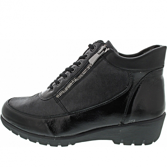 Waldläufer Kamela Schnürstiefel in schwarz