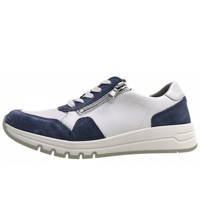 Waldläufer H-April Schnürer in jeans weiss silber 855