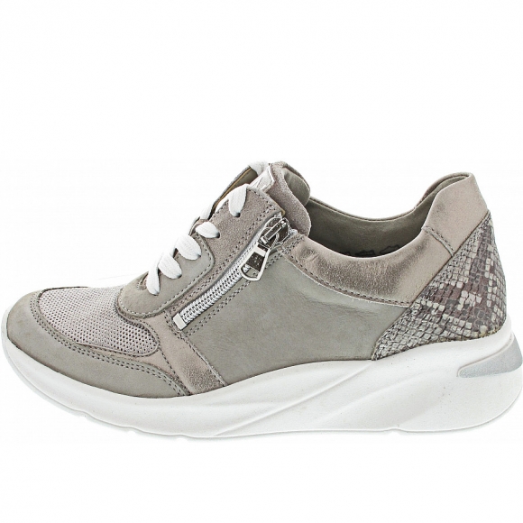 Waldläufer H-Dilara sportlicher Schnürer in stein grey beige