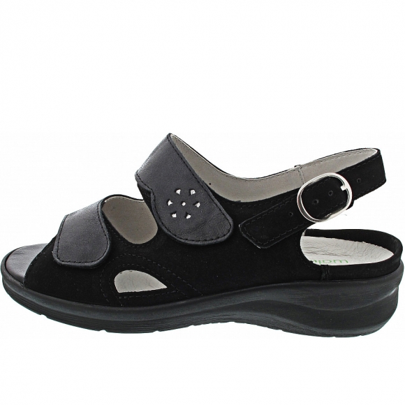 Waldläufer Sandale in schwarz silber