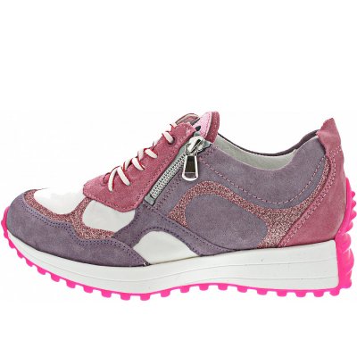Waldläufer H-Pinky Schnürer in flieder rose weiss