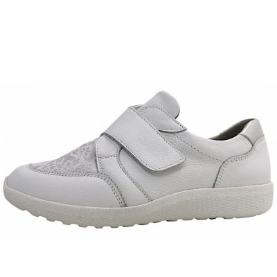 Waldläufer Slipper in weiß/silber 663