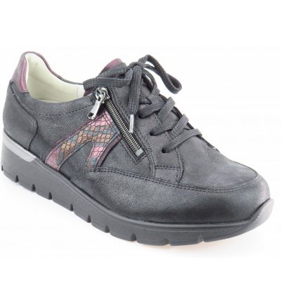 Waldläufer K-Ramona schwarz kombi. Sneaker in schwarz brunello