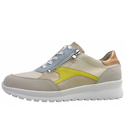 Waldläufer K-Sunny sportlicher Schnürer in perl lightgold lime