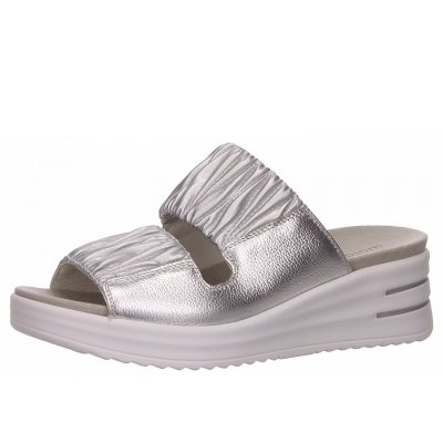 Waldläufer h-dina Pantolette in silber, platin