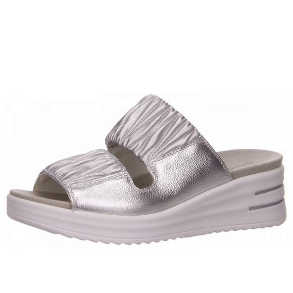 Waldläufer h-dina Pantolette in silber, platin