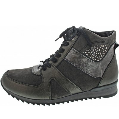 Waldläufer Hurly Schnürstiefel in schiefer asphalt