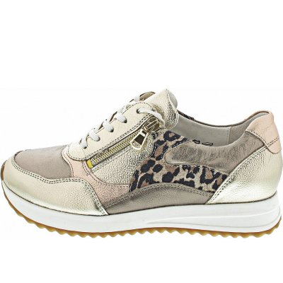 Waldläufer H-Vicky sportlicher Schnürer in gold lightgold beige