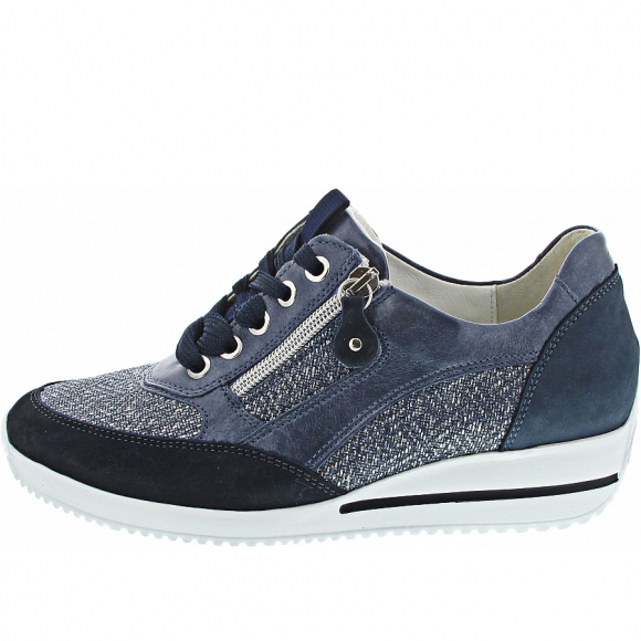 Waldläufer Himona sportlicher Schnürer in marine jeans
