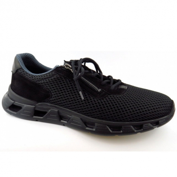 Waldläufer H-Olaf schwarz ZIP Sneaker in SCHWARZ
