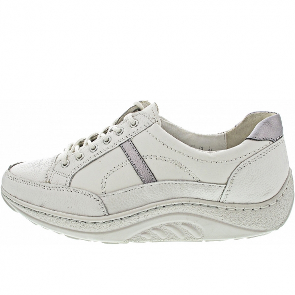 Waldläufer Helli sportlicher Schnürer in offwhite silber