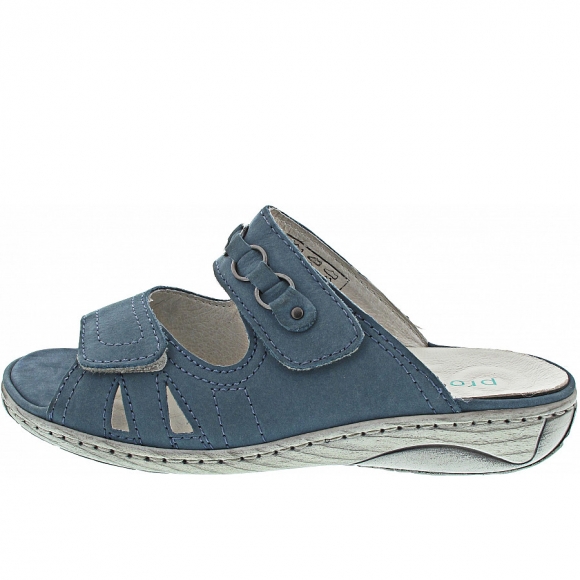 Waldläufer Garda Pantolette in denim LS:grau bianco