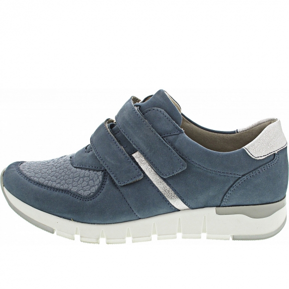 Waldläufer Klettschuh in denim silber