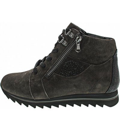 Waldläufer Haiba Schnürstiefelette in carbon asphalt